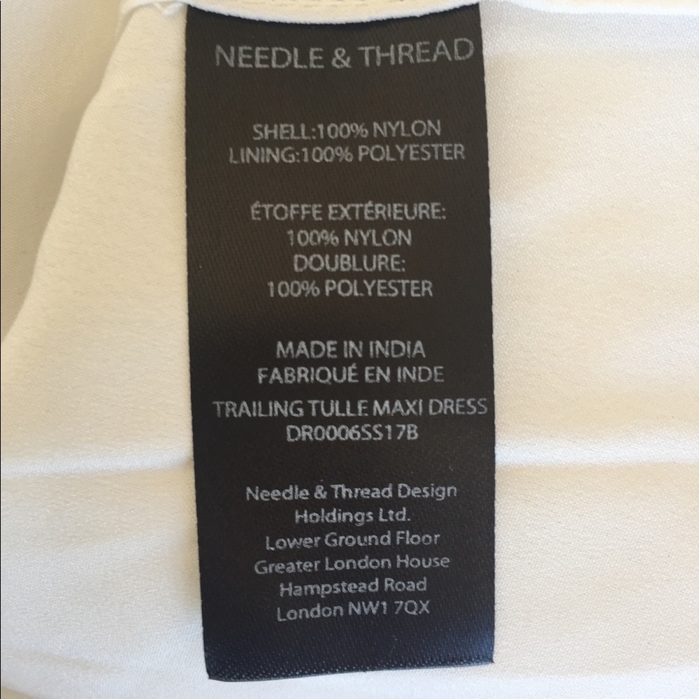 Needle & Thread Trailing Tulle Maxi Dress White - Picture 8 of 8